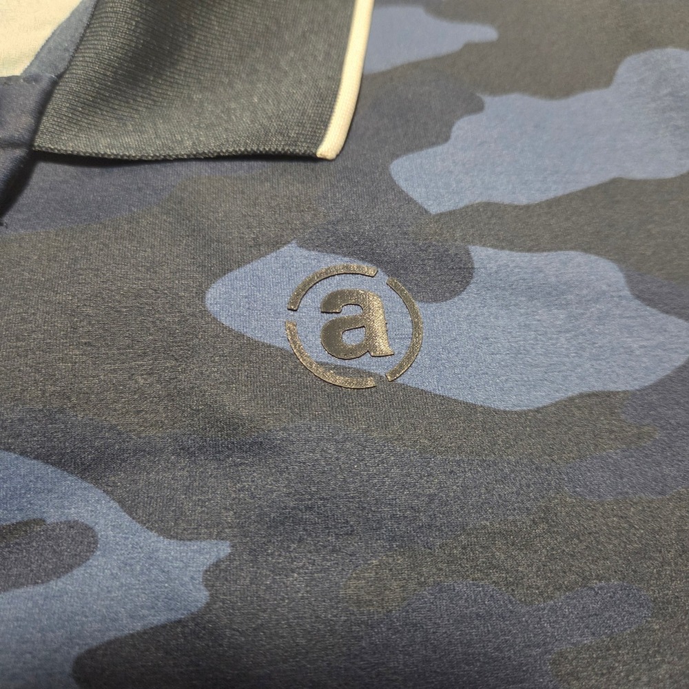 Abacus Womens Blue Camo Golf Polo Shirt St Andrews Short Sleeve Size XS - Picture 4 of 10